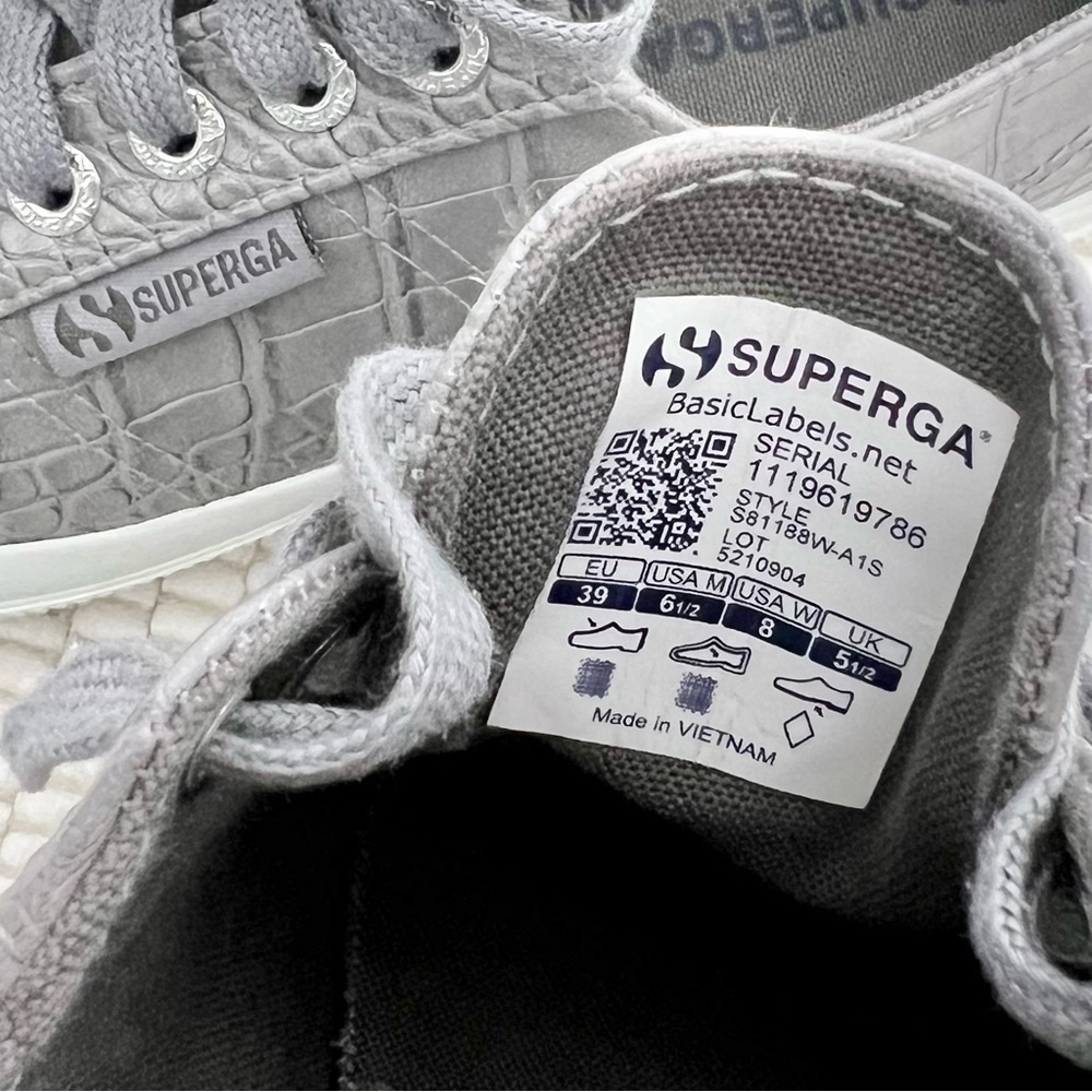 Superga Croc Embossed Sneakers - Picture 7 of 8